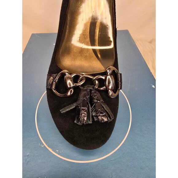 Nine West Nwelsa black suede slingback platform heels - Picture 9 of 10